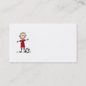 Jongen Red Uniform Soccer Player T-shirts en cadea Visitekaartje (Achterkant)