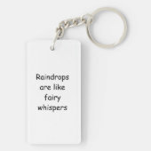 Jongen Regen Fairy Met Blad Acryl Sleutelhanger (achterkant)