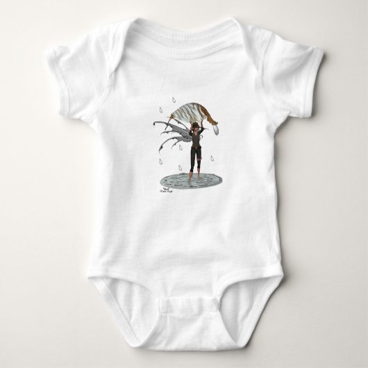 Jongen Regen Fairy Met Blad Bodysuit (Voorkant)
