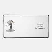 Jongen Regen Fairy Met Blad Bureau Mat (Voorkant)