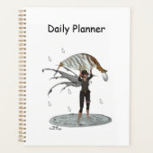 Jongen Regen Fairy Met Blad Dagelijkse Planner (Voorkant)
