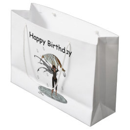 Jongen Regen Fairy Met Blad Gift Bag Groot Cadeauzakje