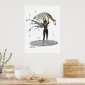 Jongen Regen Fairy Met Blad Poster (Keuken)