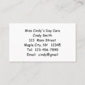 Jongen Regen Fairy Met Blad Visitekaartjes Contactkaartje (Achterkant)