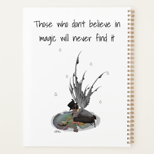 Jongen Regen Fairy Met Kikker Dagelijkse Planner (Achterkant)