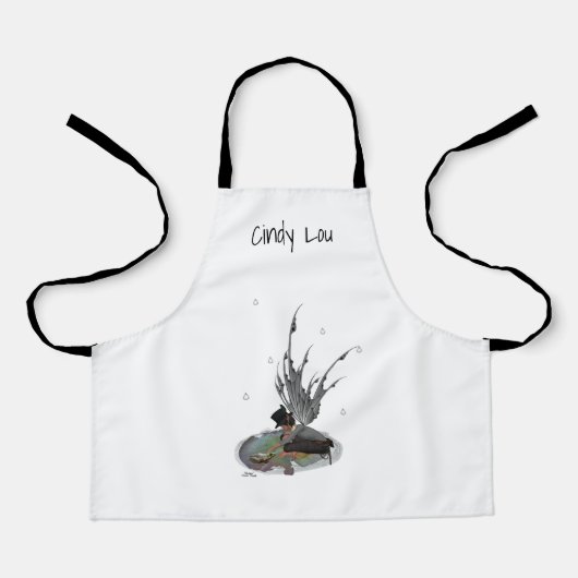 Jongen Regen Fairy Met Kikker Kinderen Schort (Voorkant)