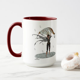 Jongen Regen Fairy Met Leaf Koffie Mok