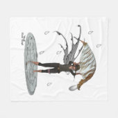 Jongen regen fee met blad fleece deken (Voorkant (Horizontaal))