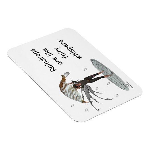 Jongen regen fee met blad flexibele magneet (Rechterzijde)