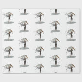 Jongen regen fee met blad inpakpapier (Vlak)