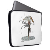 Jongen regen fee met blad laptop mouw laptop sleeve (Voorkant Rechts)