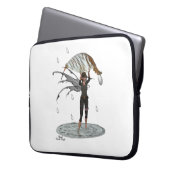 Jongen regen fee met blad laptop mouw sleeve (Voorkant Links)