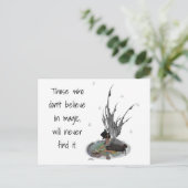 Jongen regen fee met kikker ansichtkaart briefkaart (Staand voorkant)