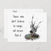 Jongen regen fee met kikker ansichtkaart briefkaart (Voorkant / Achterkant)