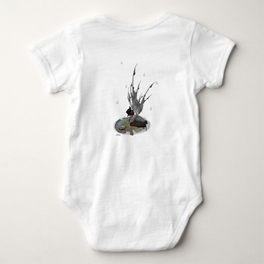 Jongen Regen met kikkerbodysuit Romper (Achterkant)