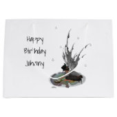 Jongen Regen met kikkertas Groot Cadeauzakje (Voorkant)