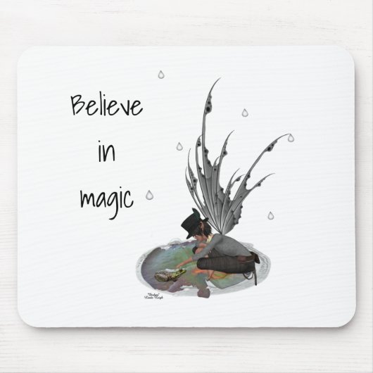 Jongen Regen met kikkervis Muismat (Voorkant)