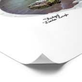 Jongen Regen met kikkervis Poster (Hoek)