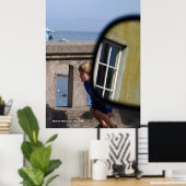 Jongen rent op brug poster (Thuiskantoor)