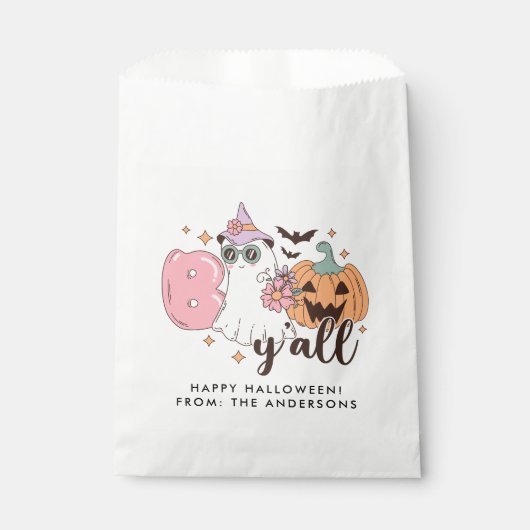 Jongen Retro Groovy Halloween Bedankzakje (Voorkant)