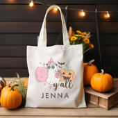 Jongen Retro Groovy Halloween Tote Bag
