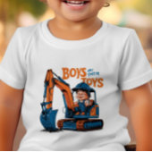 Jongen rijden constructie avontuur kinder shirts
