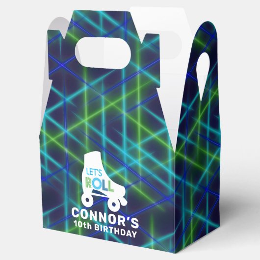 Jongen Roller Skating Birthday Party Bedankdoosjes (Geopend)