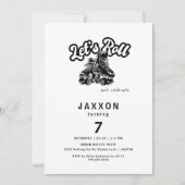 Jongen Roller Skating Birthday Party Kaart (Voorkant)