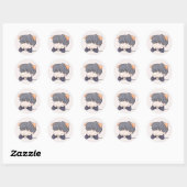 jongen ronde sticker (Vel)