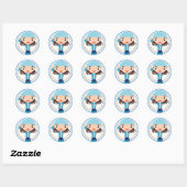 Jongen Ronde Sticker (Vel)