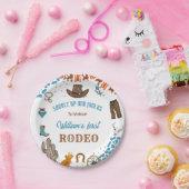 jongen Rounded Eerste Rodeo 1e Feest Verjaardag Papieren Bordje (Feest)