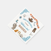 jongen Rounded Eerste Rodeo 1e Feest Verjaardag Servet (Hoek)