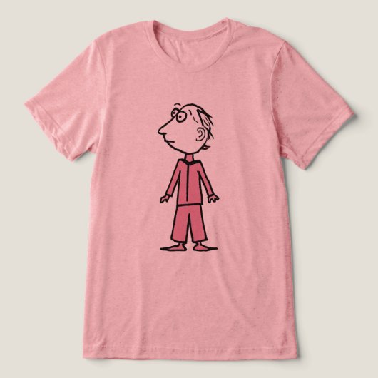 Jongen, Roze Tri-Blend Shirt (Design voorkant)