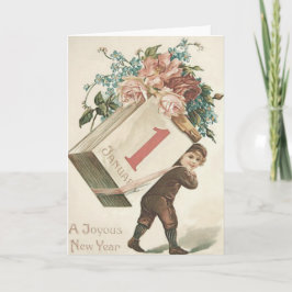 Jongen Rozen Kalender Vergeet-mij-nietje Kaart