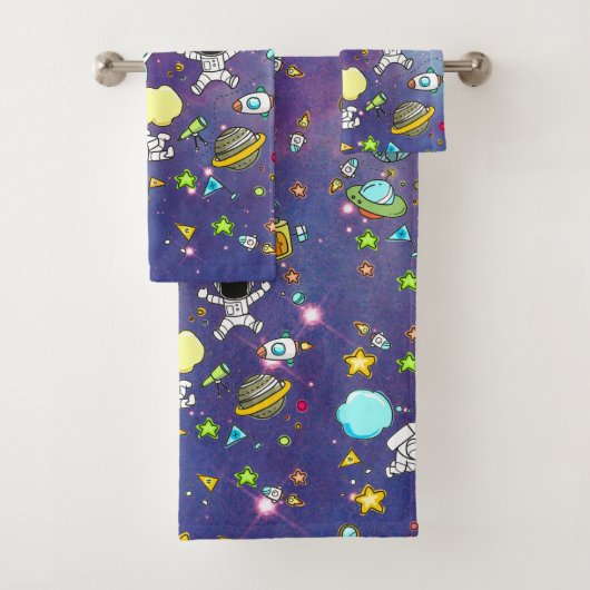 Jongen ruimterastronauts planets Galaxy Bad Handdoek (Insitu)