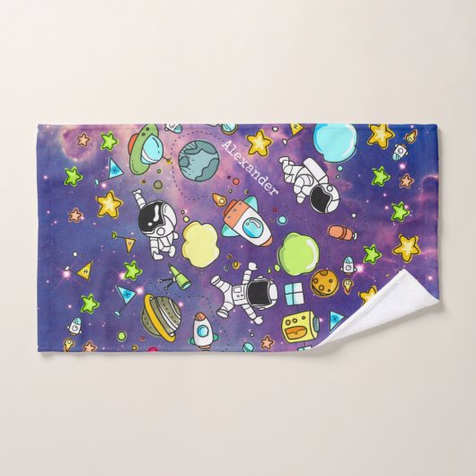 Jongen ruimterastronauts planets Galaxy Bad Handdoek (Handdoek)