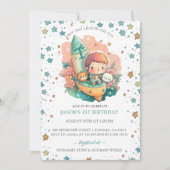 Jongen Ruimteschip Eerste reis rond zon 1e verjaar Kaart (Voorkant)