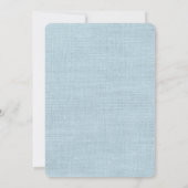 Jongen Rustieke jute olifant bloemen baby shower Kaart (Achterkant)