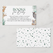 Jongen Safari Baby showers boeken voor Baby Informatiekaartje (Voorkant / Achterkant)