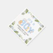 Jongen Safari Dier Baby Shower  Servet (Hoek)