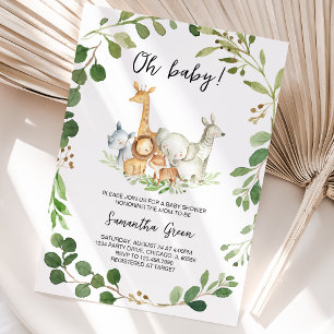 Jongen Safari Jungle Baby Shower Kaart