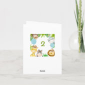Jongen Safari Jungle Dieren Verjaardagskaart Kaart (Achterkant)