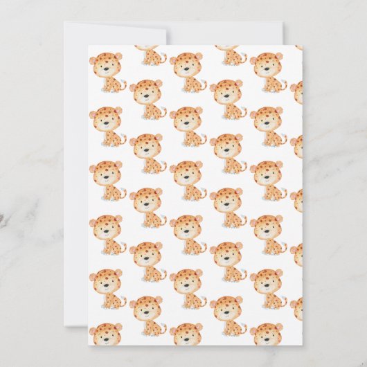 Jongen Safari met joep in Oerwoud op zaterdag Kaart (Achterkant)