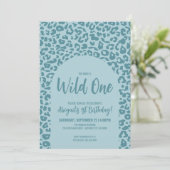 Jongen Safari Wild Een 1e Verjaardag Kaart (Staand voorkant)