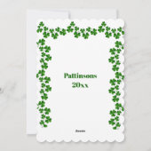 jongen Saint Patricks Day Luck Shamrock Green Feestdagenkaart (Achterkant)