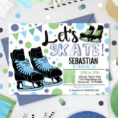Jongen schaatsen uitnodiging IJsschaatsen Party Bl