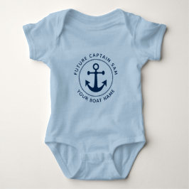Jongen Scheepvaart Marine Anker Touw Kapitein Boot Romper