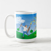 Jongen schilderende hemels koffiemok (Links)