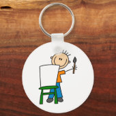 Jongen Schildert Sleutelhanger (Voorkant)