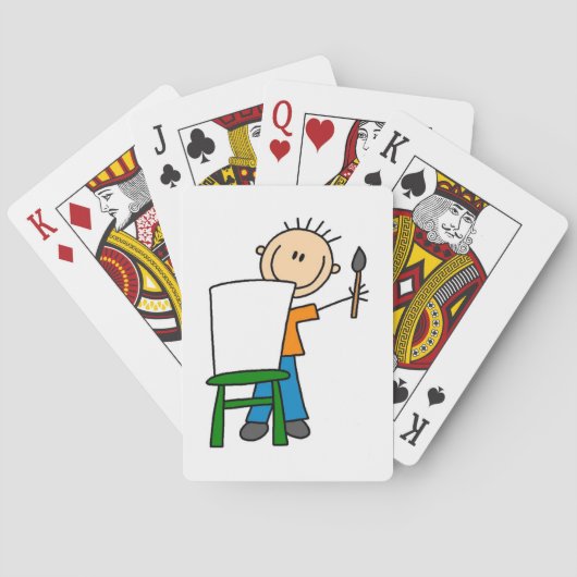 Jongen Schildert Speelkaarten (Achterkant)